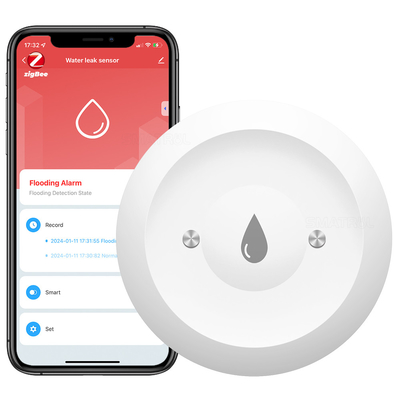 Zigbee Νερό αισθητήρα διαρροής Σύνδεση συναγερμός Εφαρμογή Νερό ανιχνευτής διαρροής Tuya Zigbee Νερό αισθητήρα βύθισης