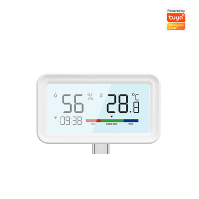 WiFi Indoor Hygrometer & Thermometer Sensor με φως πίσω, τηλεχειριζόμενο έλεγχο εφαρμογών, φωνητική ενσωμάτωση για Alexa & Google Home