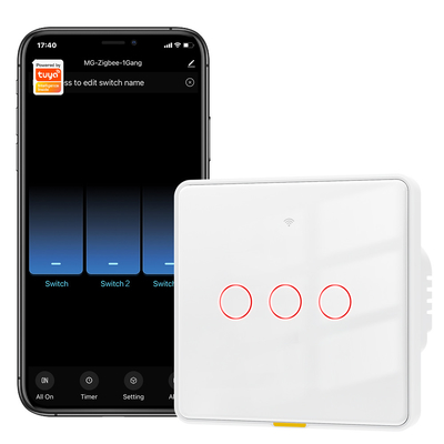 Καλή τιμή Tuya Zigbee διακόπτης Χωρίς Neutral Wire100-250v Voice App Alexa Google Home Χωρίς Συμπιεστήρα Απαιτείται Smart Home Light Touch EU Διακόπτης σε απευθείας σύνδεση