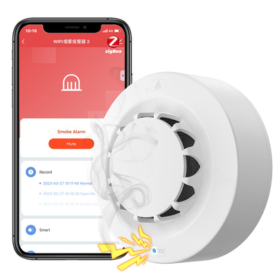 Καλή τιμή Zigbee έξυπνος αισθητήρας καπνού συναγερμός Tuya90 dB συναγερμός πυρκαγιάς σύστημα ασφαλείας στο σπίτι ανιχνευτής φωτιάς σε απευθείας σύνδεση
