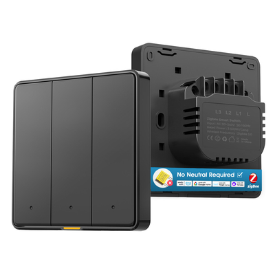 Καλή τιμή Zigbee Smart Wall Switch Χωρίς ουδέτερο σύρμα, Χωρίς καταστατικό, Χρονοδιάγραμμα, Κέντρο φωνητικού ελέγχου, Tuya App, Alexa & Google Home συμβατό σε απευθείας σύνδεση