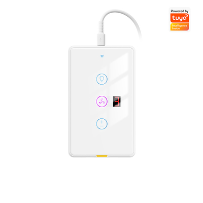 Καλή τιμή Το Tuya WiFi Fan Light Switch Type C με χρονοδιακόπτη και φωνητικό έλεγχο, συμβατό με την Alexa και το Google Home για έξυπνο οικιακό αυτοματισμό σε απευθείας σύνδεση